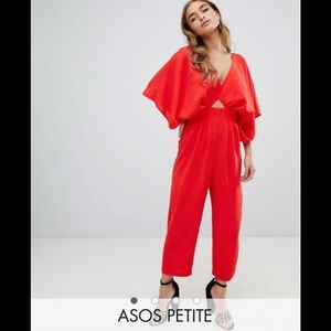 NEW ASOS RED JUMPSUIT (PETITE)